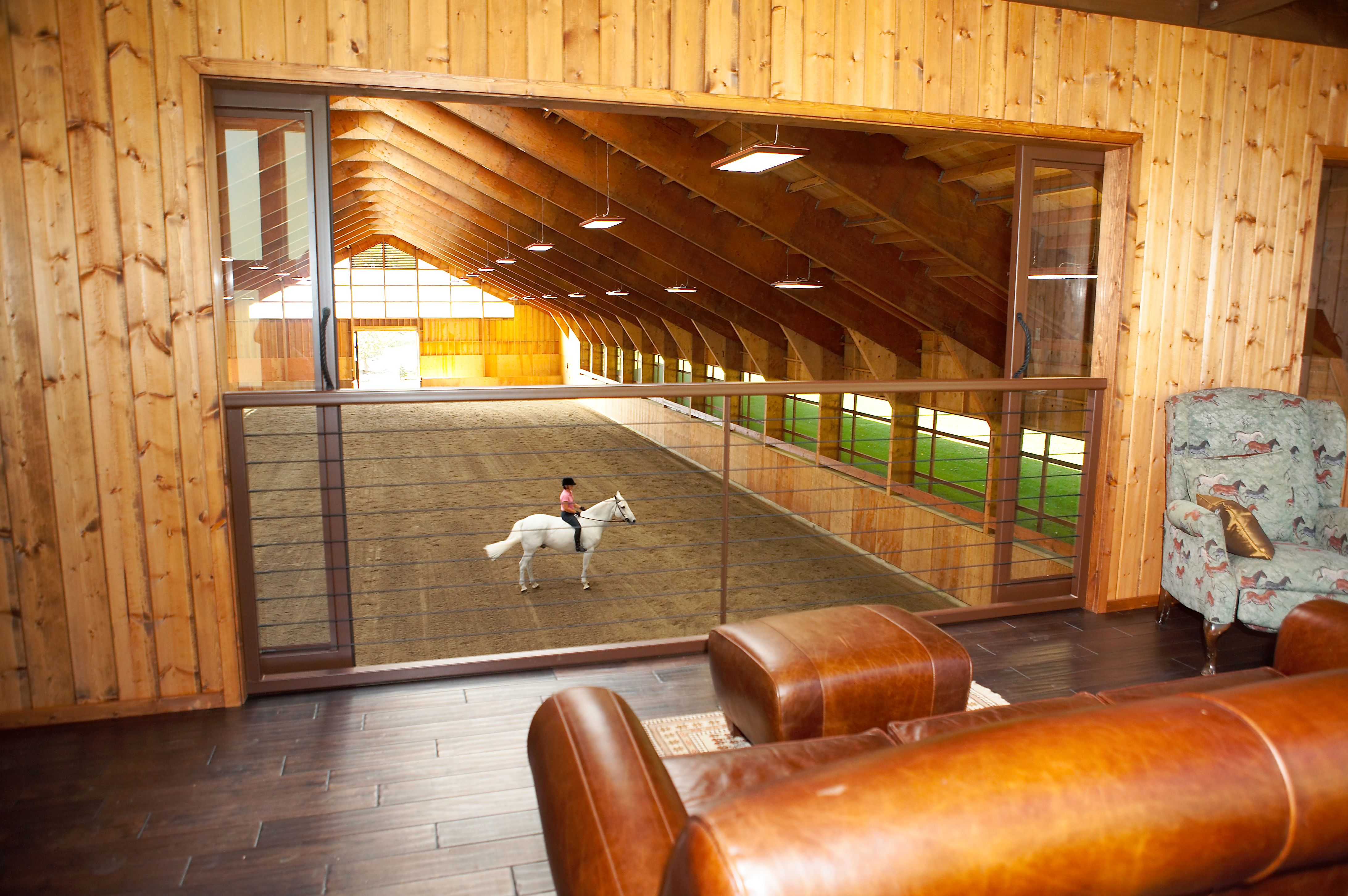 Horse Barn with Indoor Riding Arena Plans
