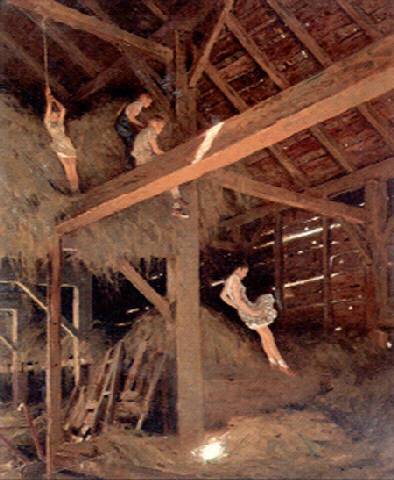 children-playing-in-hay-loft
